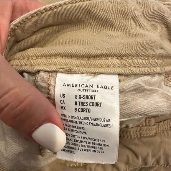 American Eagle Outfitters Kick Boot Khaki Pants Size 8 Extra Short (25” inseam) - Picture 10 of 11